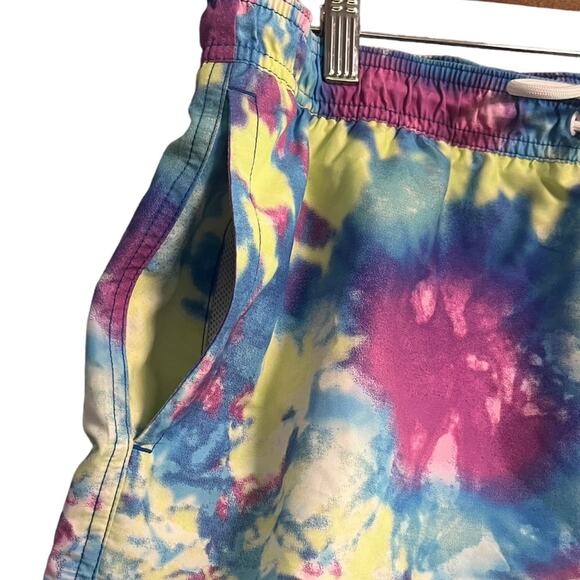 American Eagle Mens Swimming Trunks Retro Tie Dye Swim Board Shorts - Picture 2 of 8